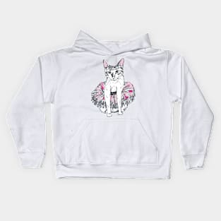 Cat in tu-tu Kids Hoodie